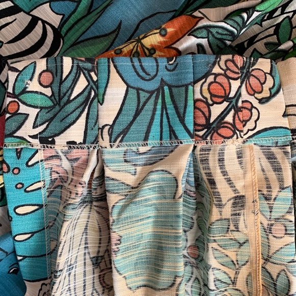 Vintage Aminal Print Kids Pleated Curtain One Pannel Only 42x55" - Picture 4 of 5